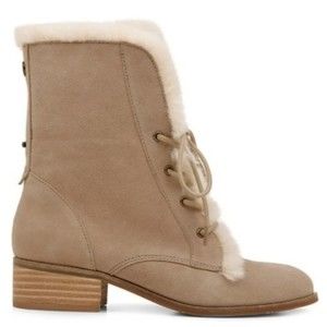 Splendid Keilah Suede & Faux Fur Ankle Boots